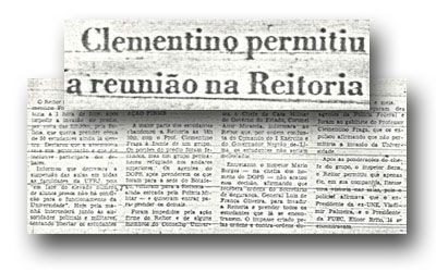 Clementino permitiu a reunião na Reitoria - Jornal  do Brasil